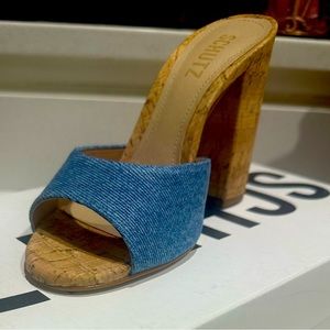 Schutz Kaycee Denim Heels